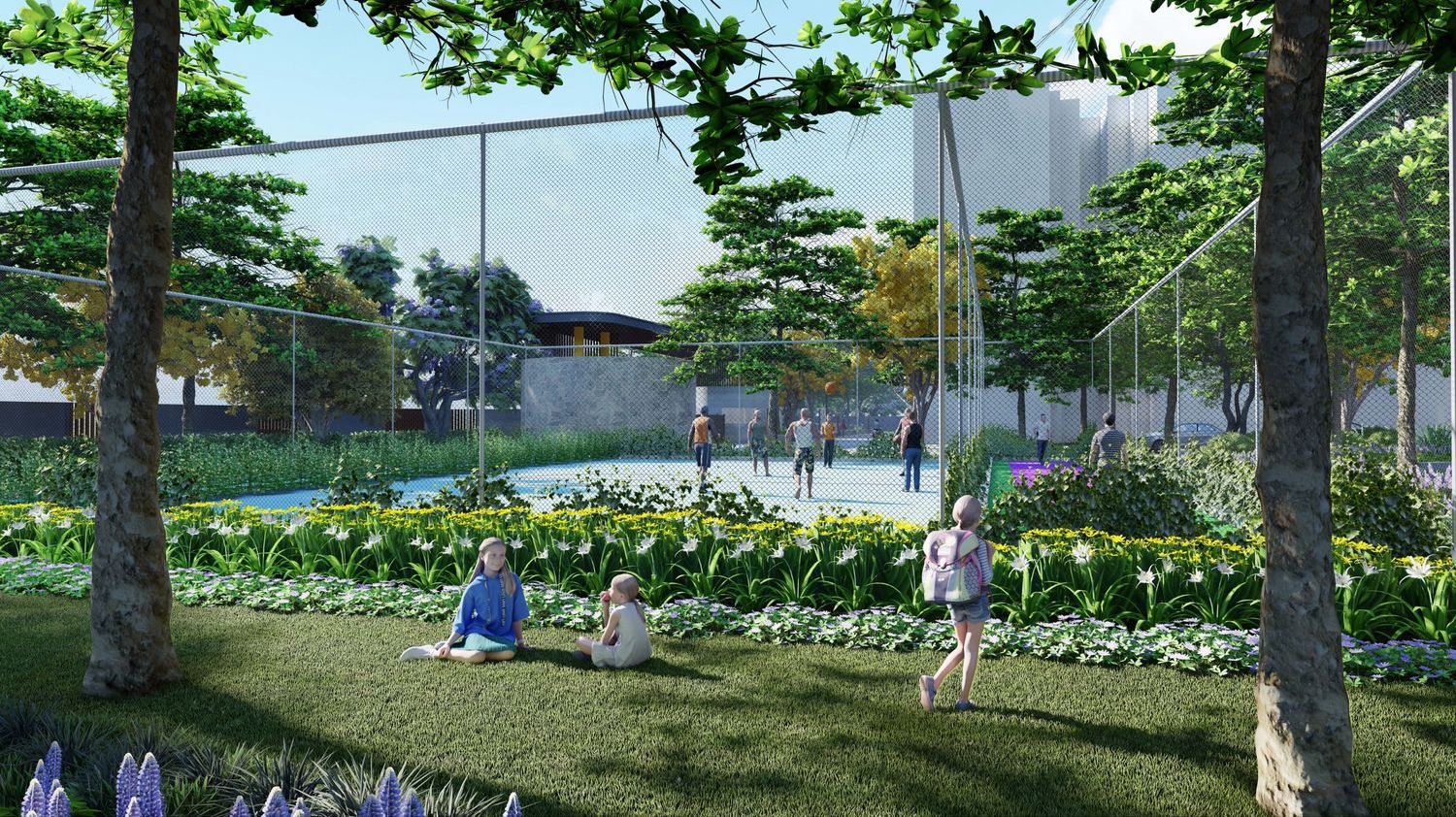 Futsal court and Cricket pitch